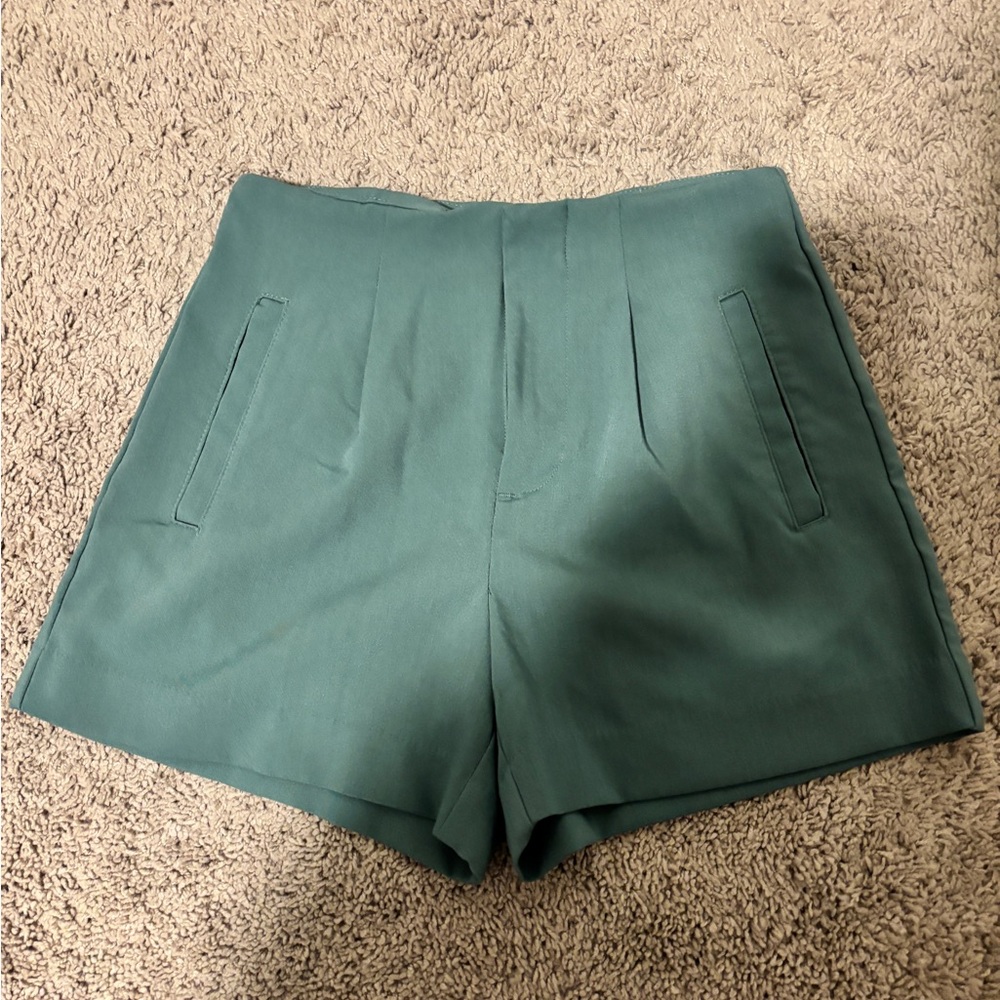 a new day Teal High-Waist Tailored Shorts